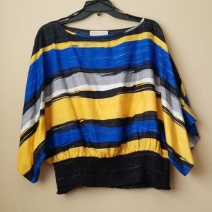 MICHAEL Michael Kors Smocked Kimono Sleeve Top